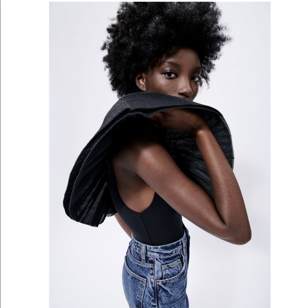 Zara ruffled asymmetric bodysuit - Picture 7 of 10